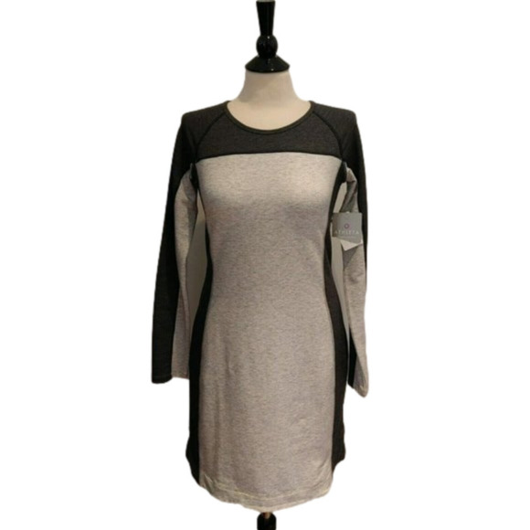 NWT ATHLETA Gray/Heather Long Sleeve Omega Dress Size XS - Picture 1 of 6